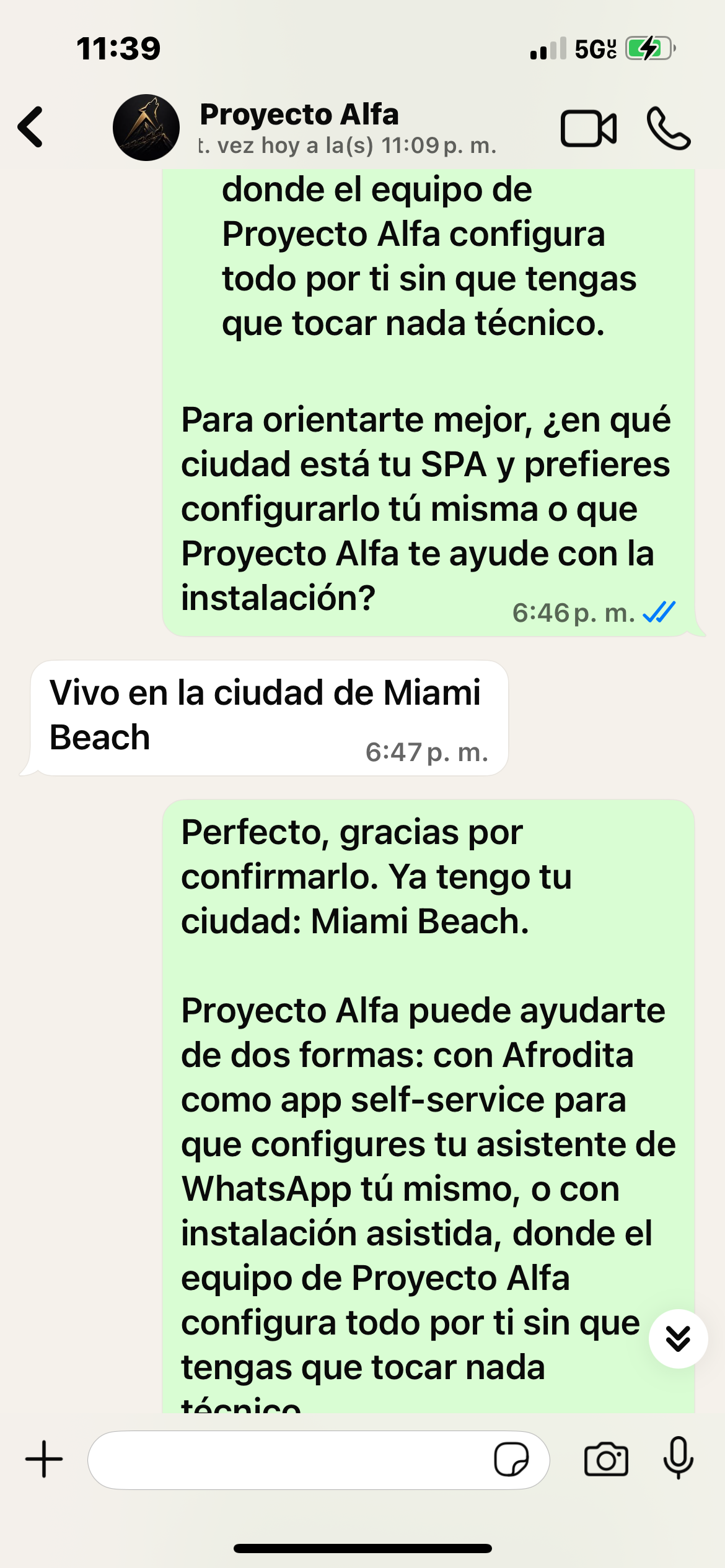 Conversación real de WhatsApp con Afrodita — captura 3